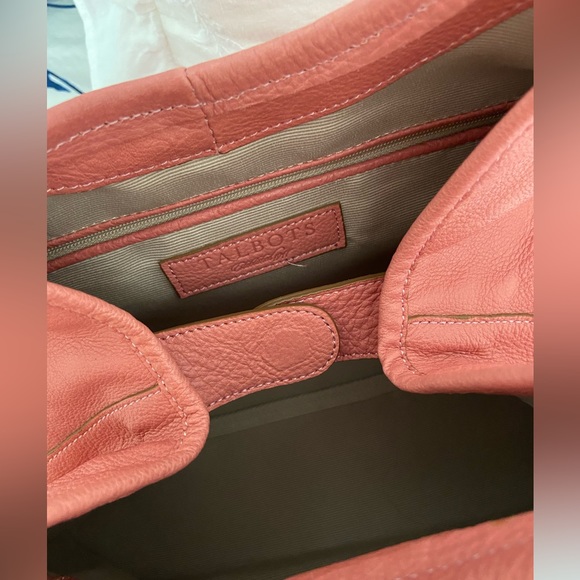 Talbots Pink Leather Tote Bag - Picture 5 of 9